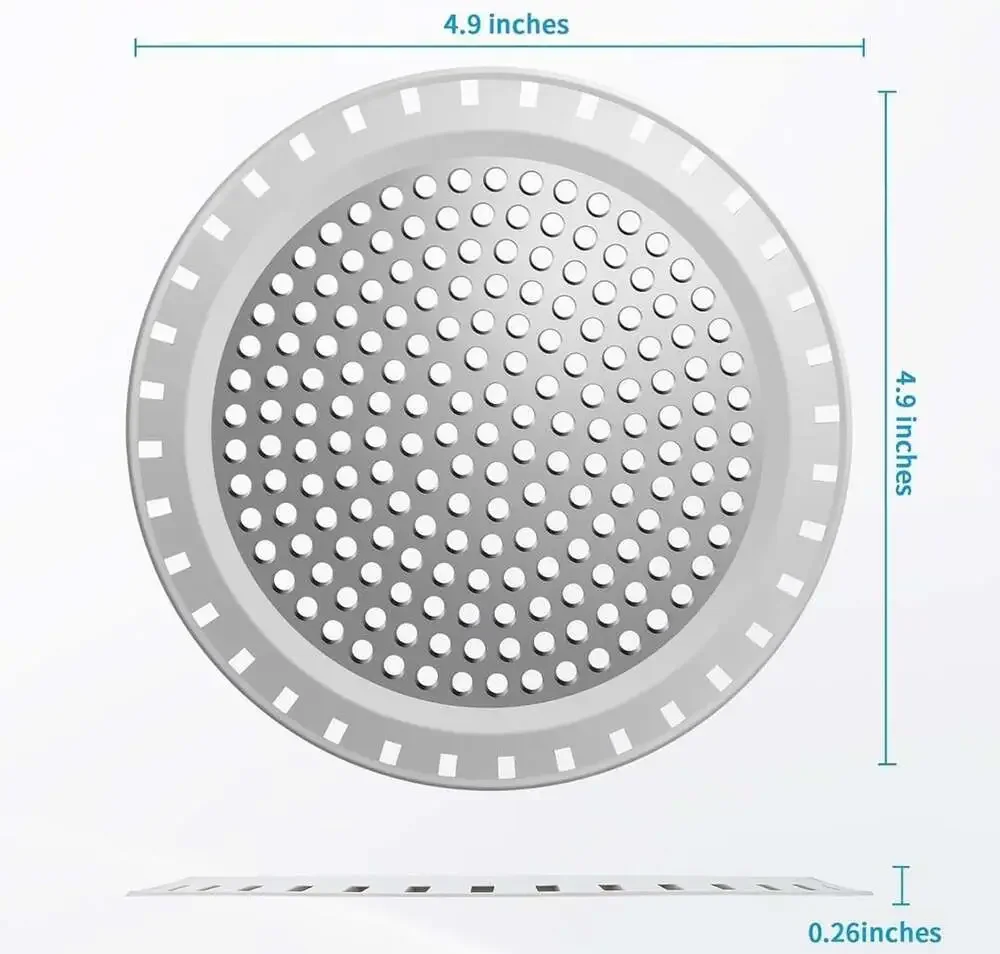 Aluvor Shower Drain Hair Catcher 4.9-Inch Stainless Steel and Silicone